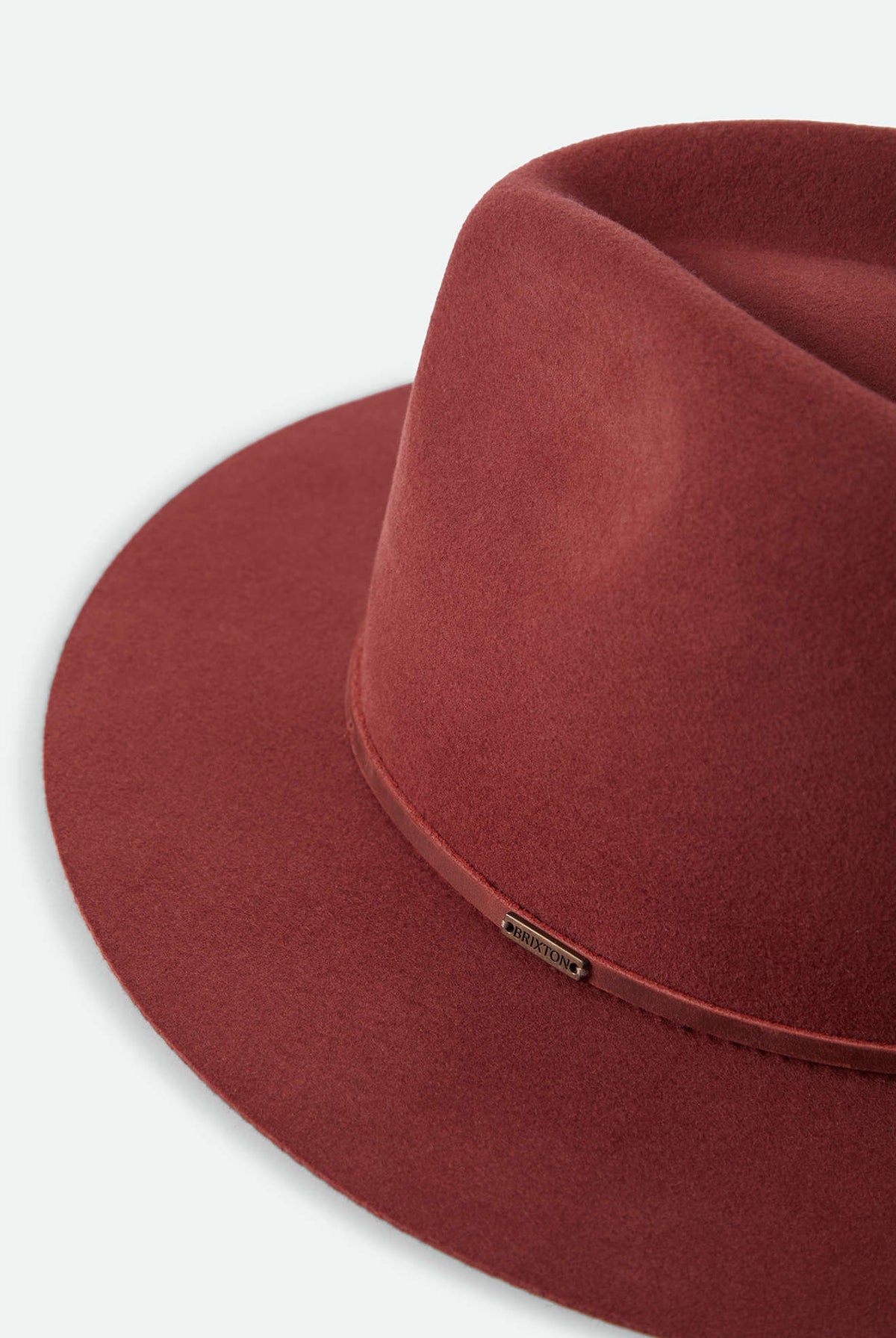 Unisex Wesley Fedora in the color Dark Brick/Dark Brick - Additional Laydown image