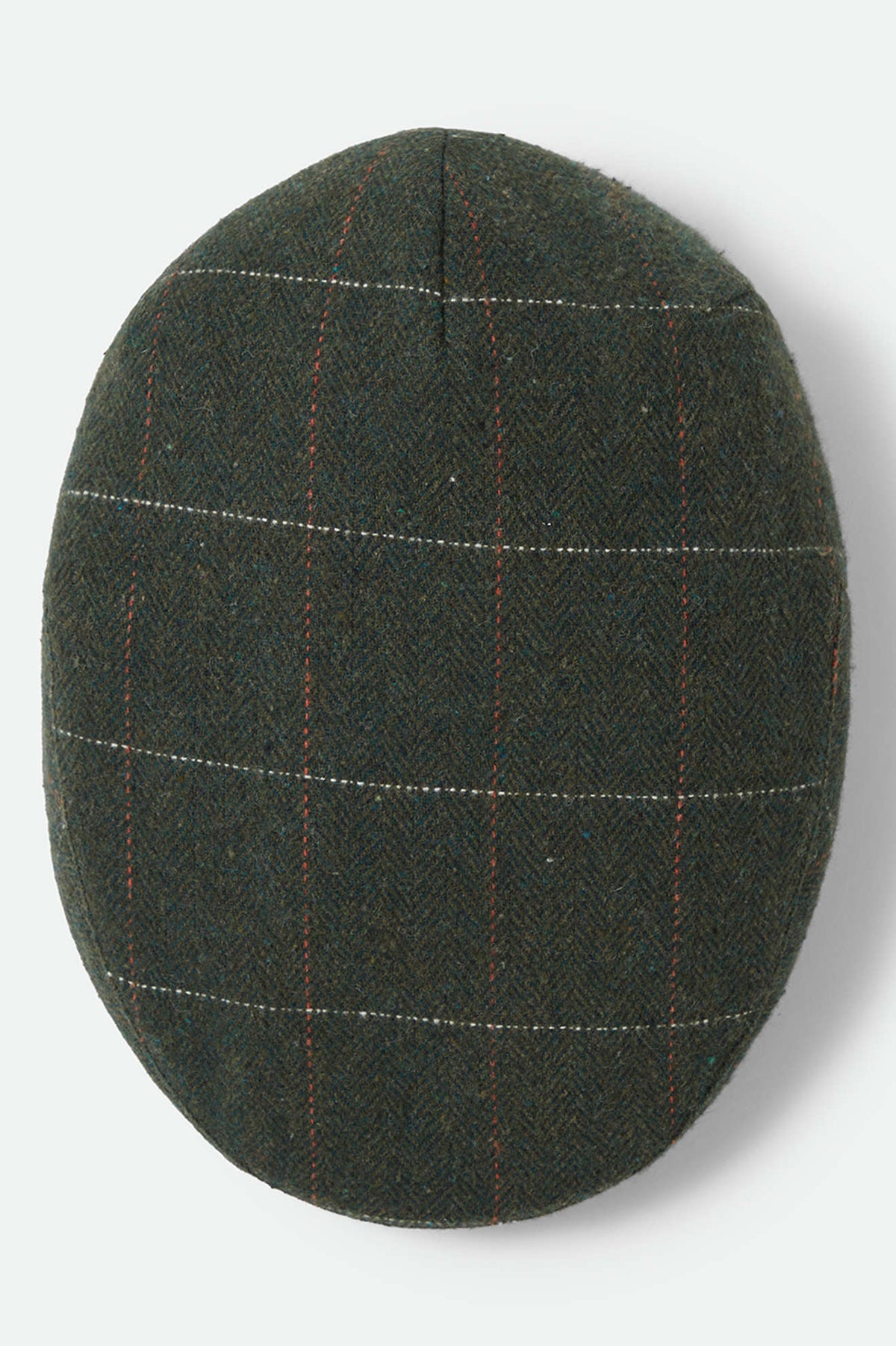 Unisex Hooligan Flat Cap in the color Moss/Orange - Additional Laydown image
