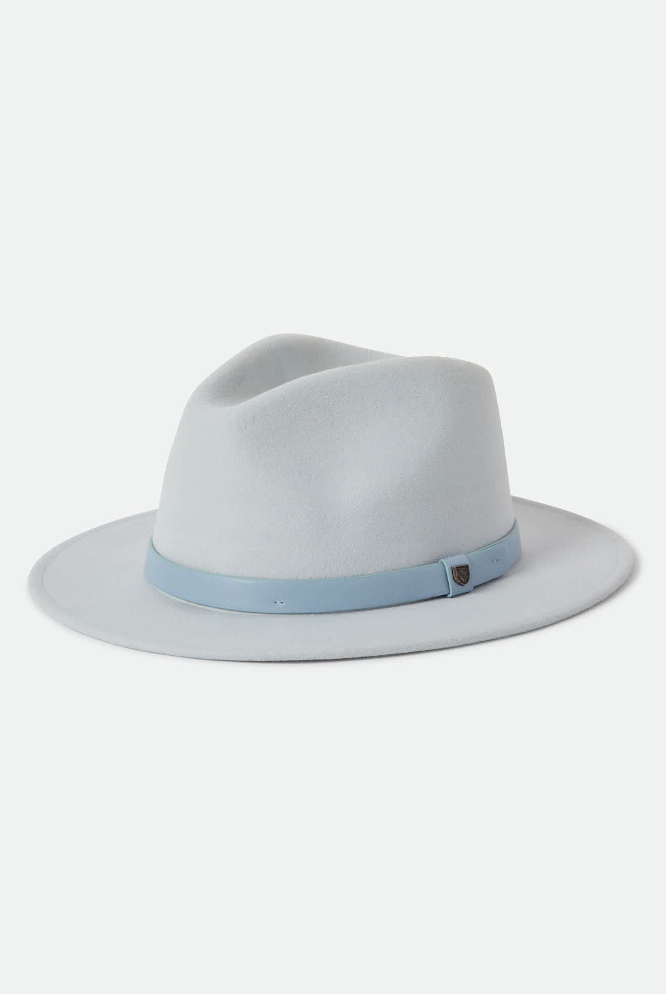 Unisex Messer Fedora in the color Blue Aruba - Front Product Laydown Image