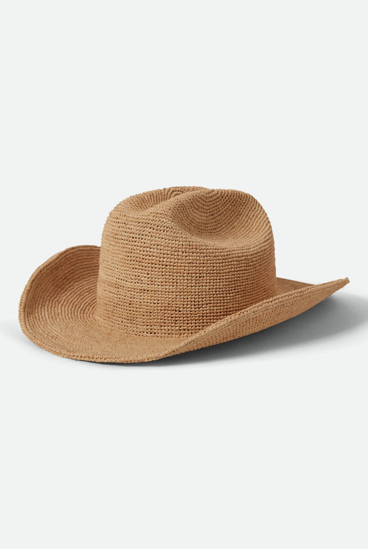 Women's Odessa Straw Packable Cowboy Hat in the color Tan - Front Product View