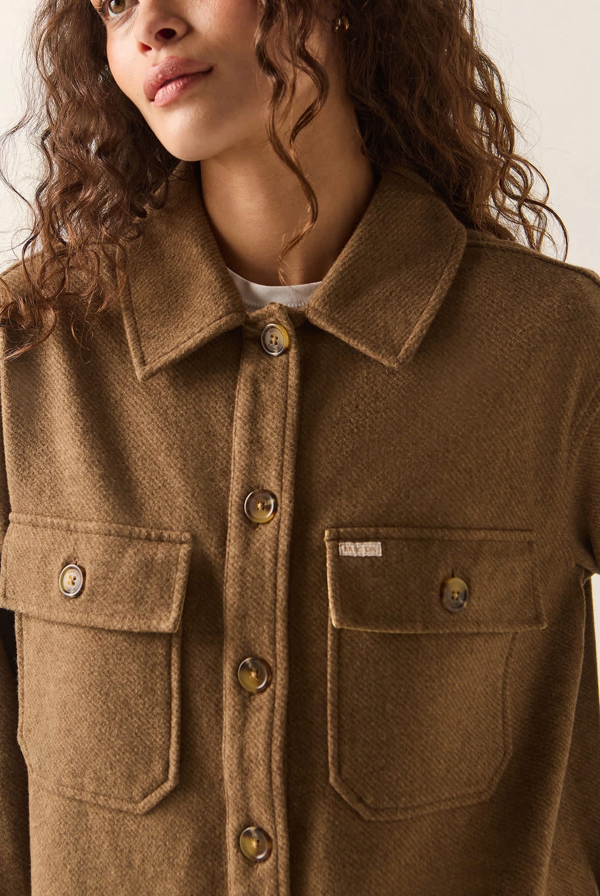 Women's Bagby Jacket in the color Khaki Heather - Additional Fit image