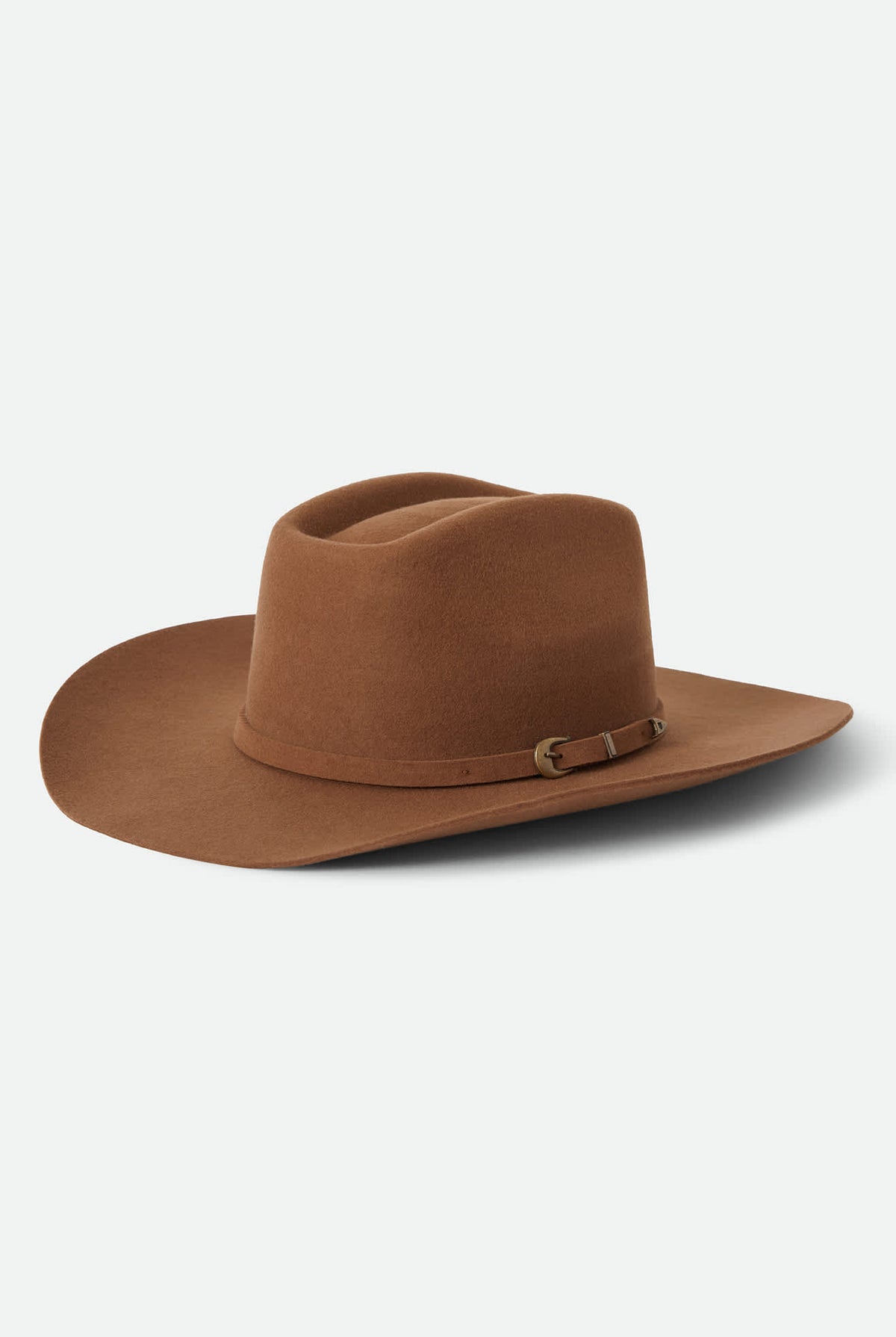 Unisex Prescott Brick Top Cowboy Hat in the color Toffee - Front Product Laydown Image