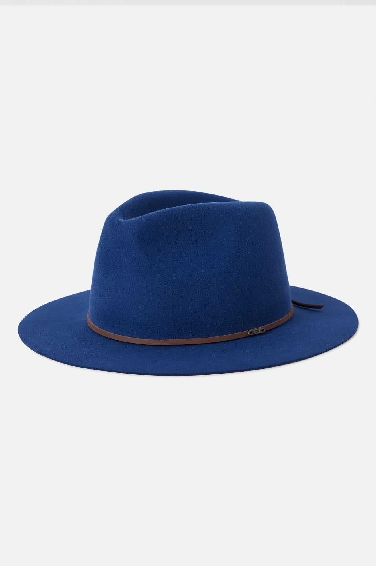 Unisex Wesley Fedora in the color Classic Navy - Front Product Laydown Image