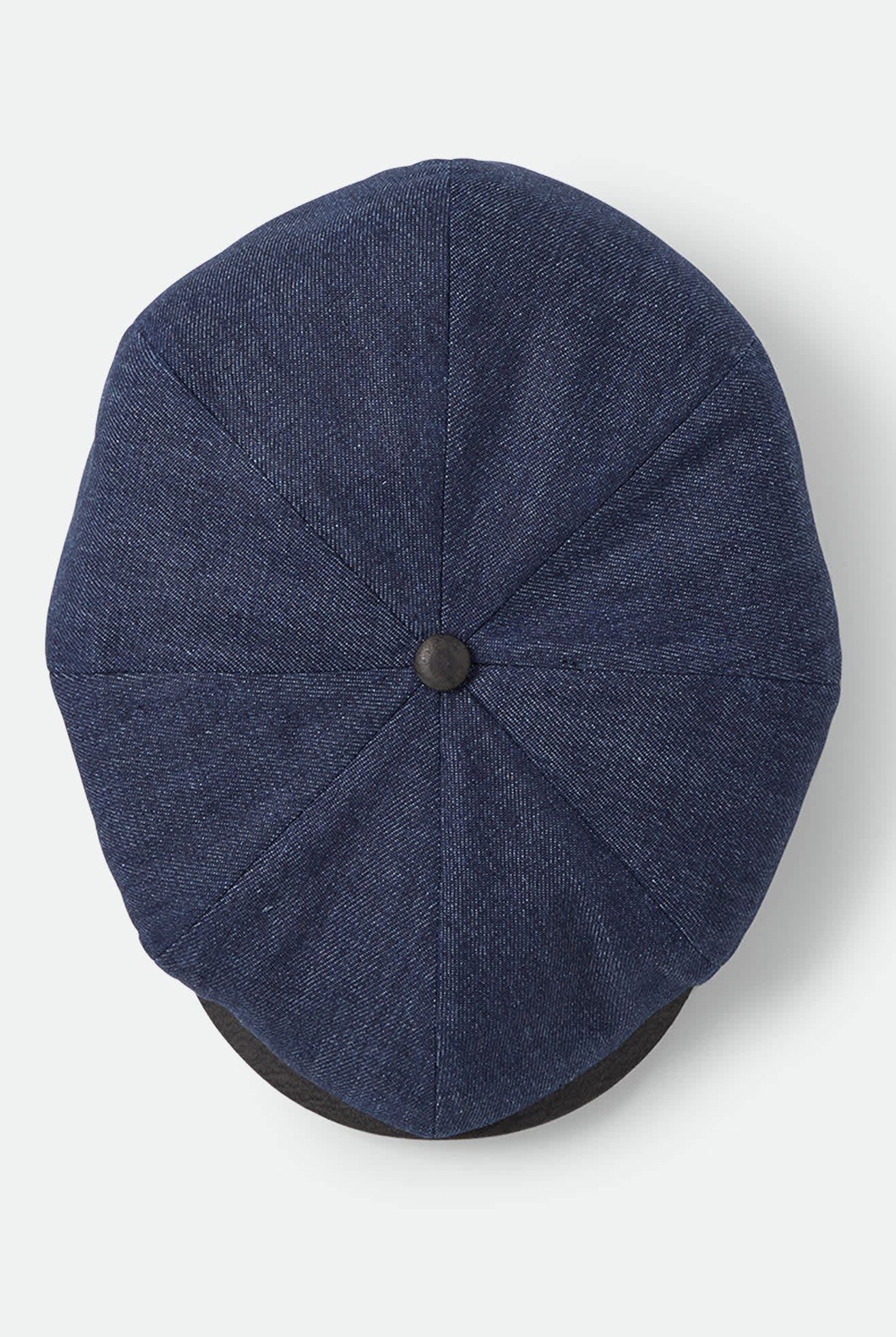 Unisex Brood Baggy Flannel Snap Cap in the color Black Denim/Black - Additional Laydown image