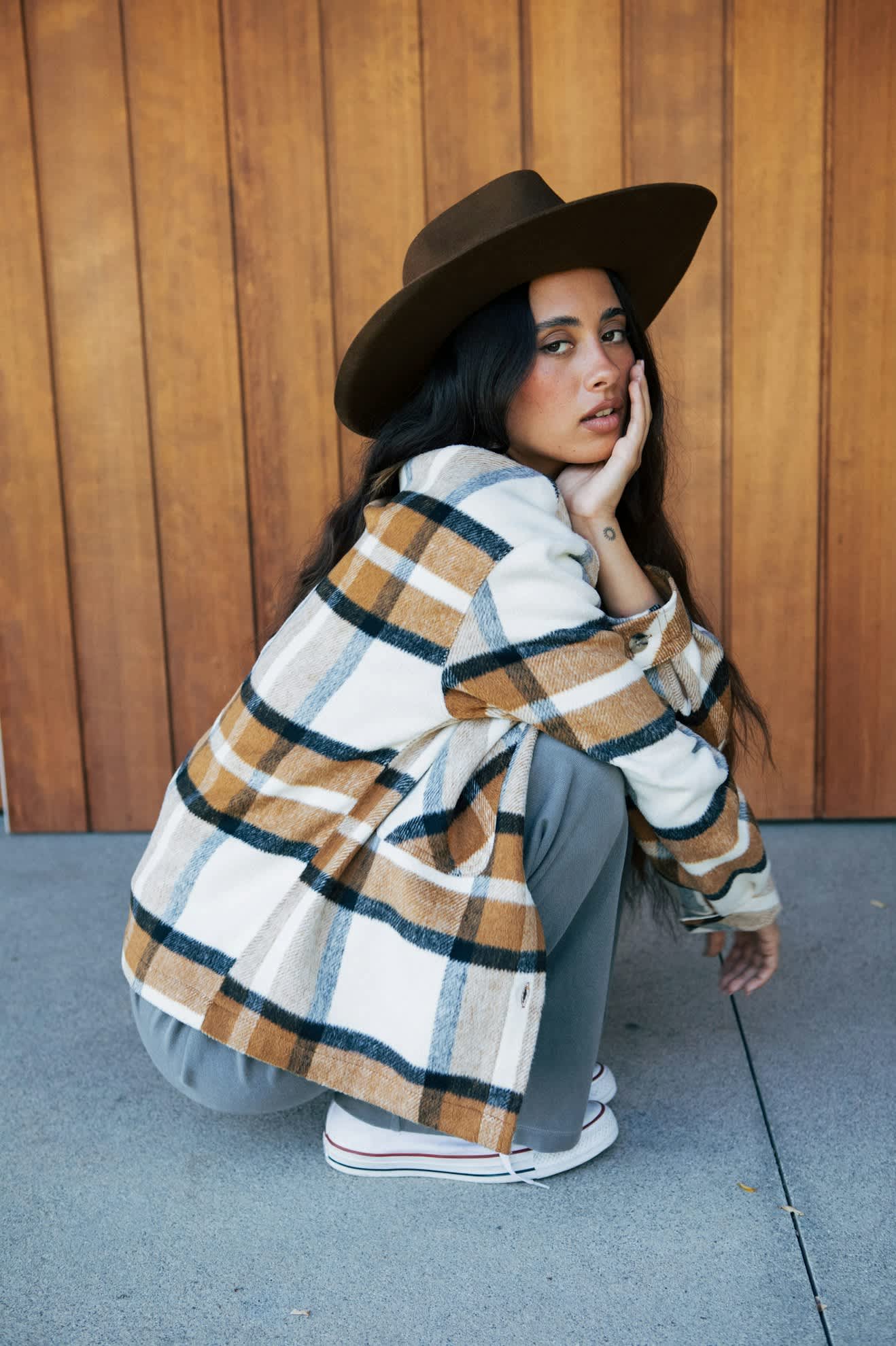 Women's Bowery Women's Soft Brushed L/S Flannel in the color Washed Copper - Men's Lifestyle image