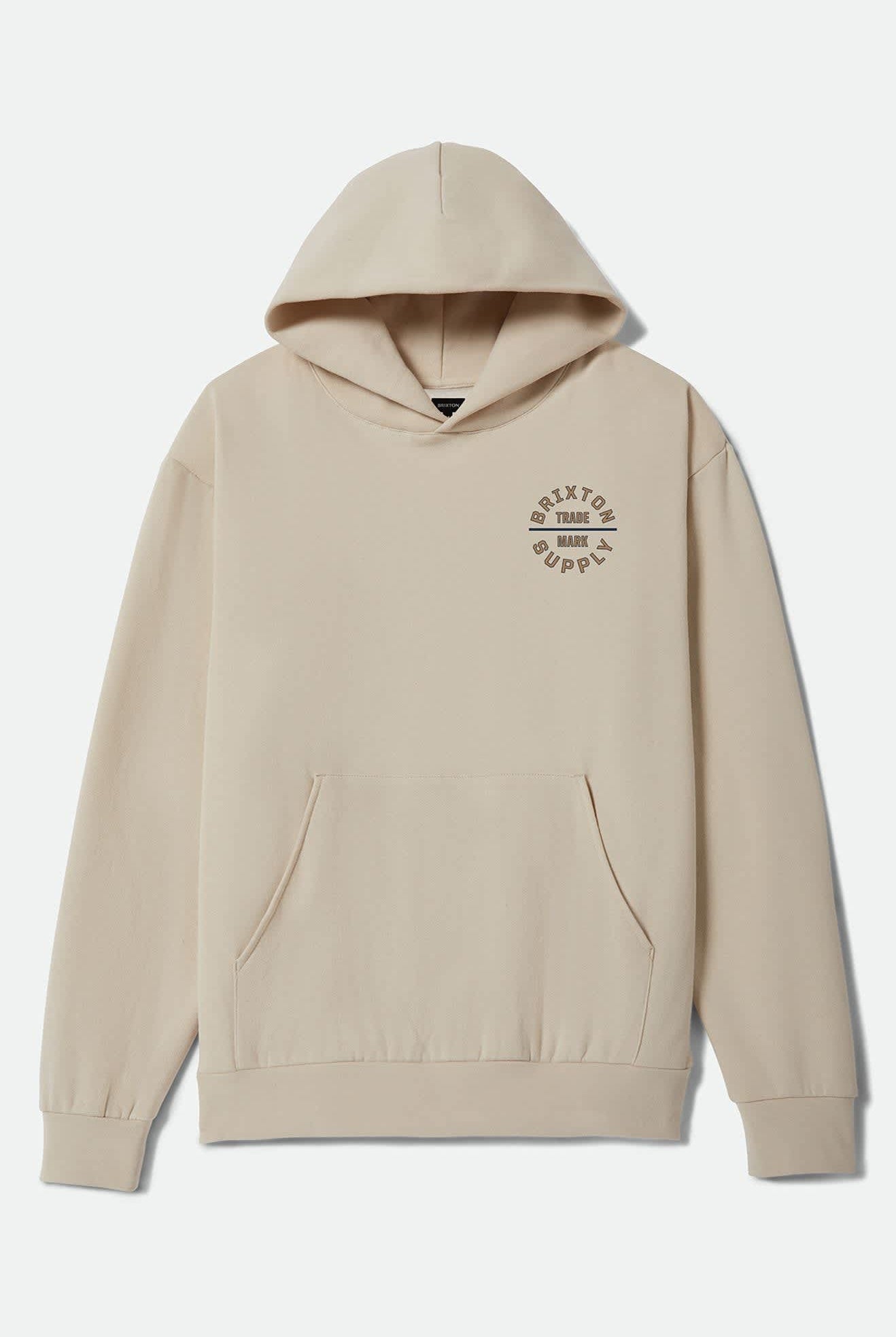 Men's Oath V Hood in the color Bone - Front Product Laydown Image