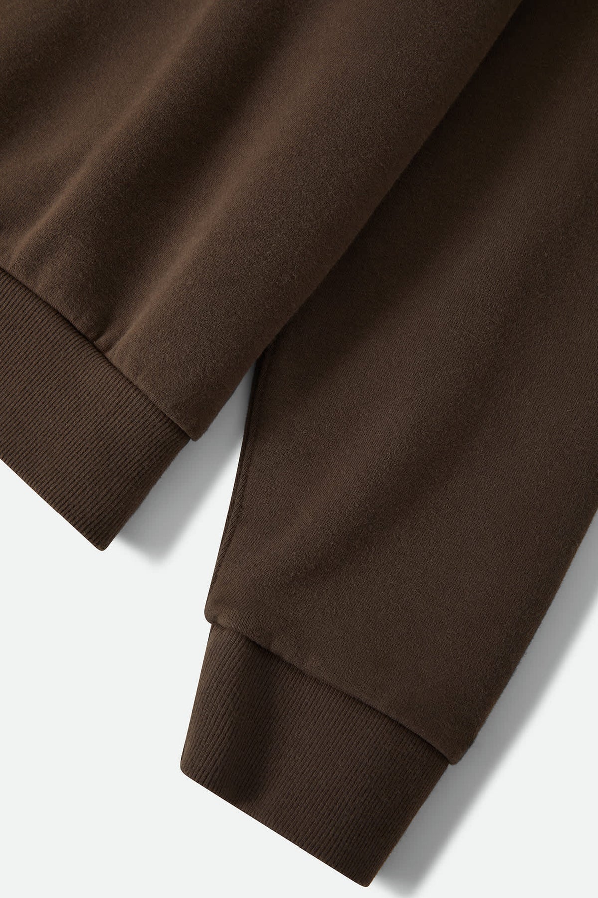 Men's Brixton Baseline Crew Fleece in the color Walnut Brown Vintage Wash - Additional Laydown image