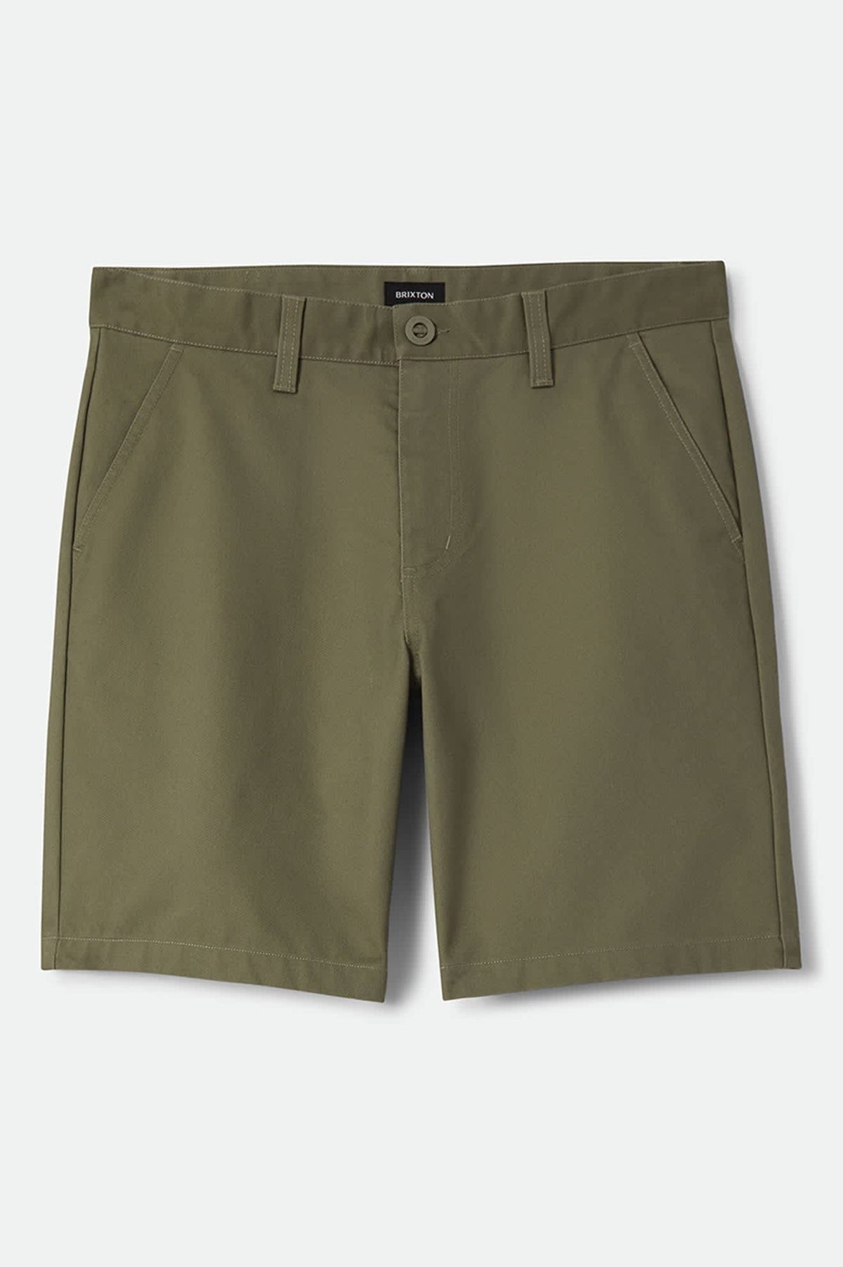 Men's Santo Chino Short in the color Olive Surplus - Front Product Laydown Image