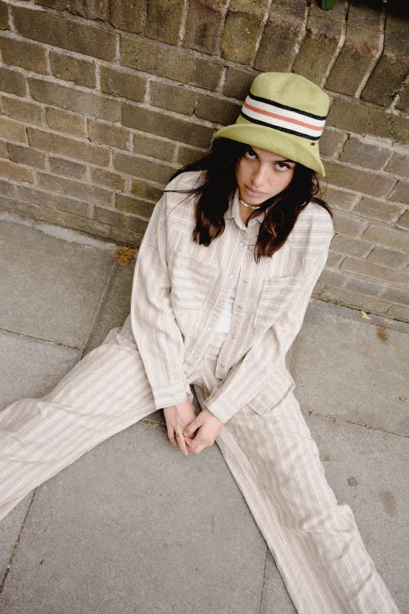 Unisex Redding Knit Packable Hat in the color Green Multi Stripe - Women's Lifestyle 3.0