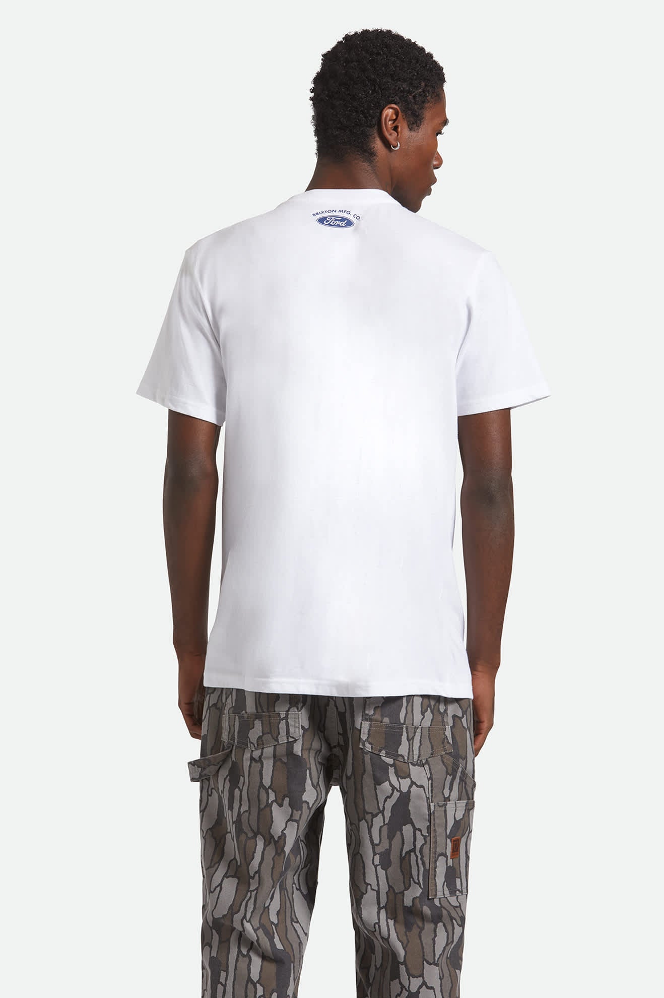 Men's Ford Truck Country S/S Standard T-Shirt in the color Wimbledon White - Men's Back View