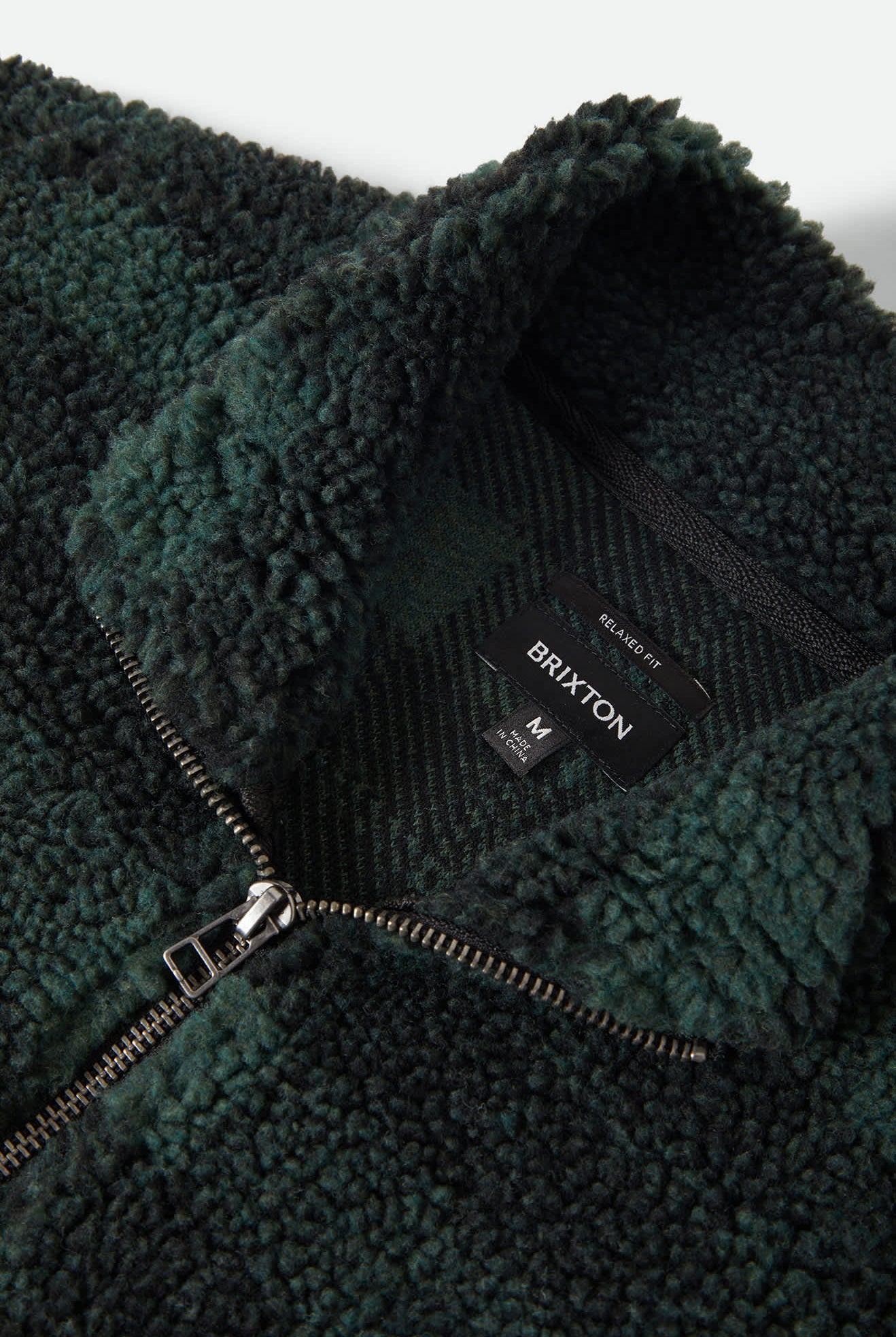 Men's Arctic Fleece Mock Neck Jacket in the color Forest Green - Additional Laydown image