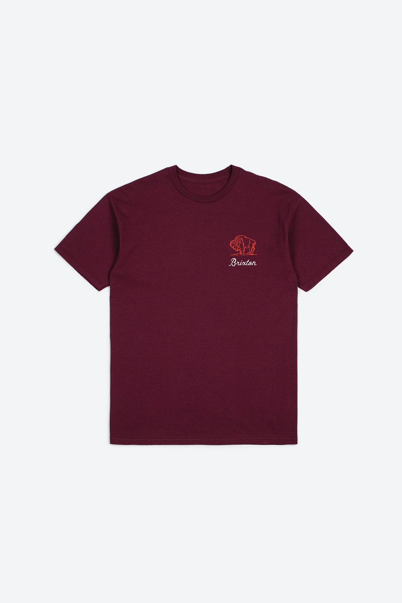 Men's Prairie S/S Standard Tee - Burgundy - Front Side