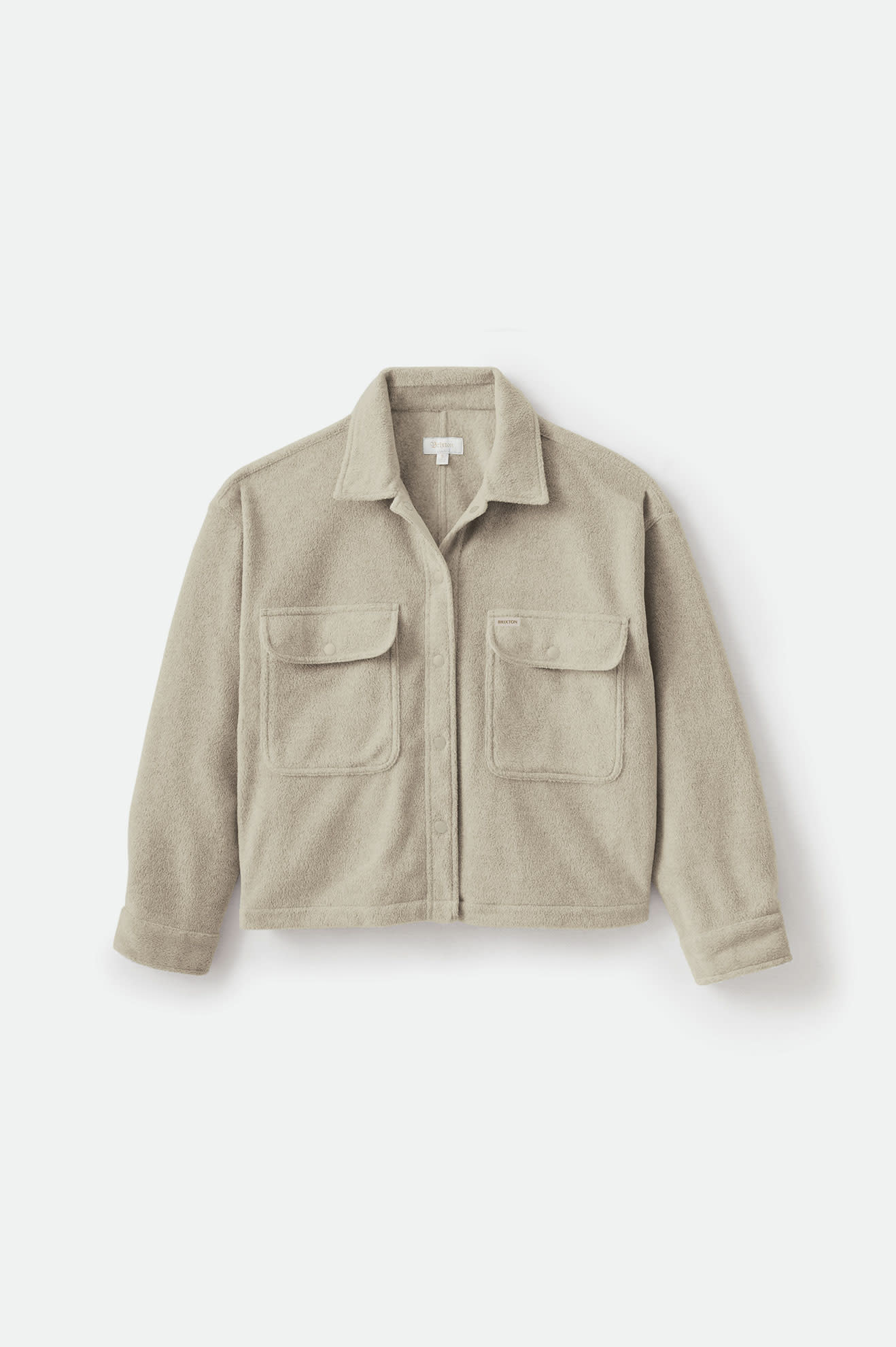 Women's Bowery Women's L/S Fleece - Oatmeal - Front Side