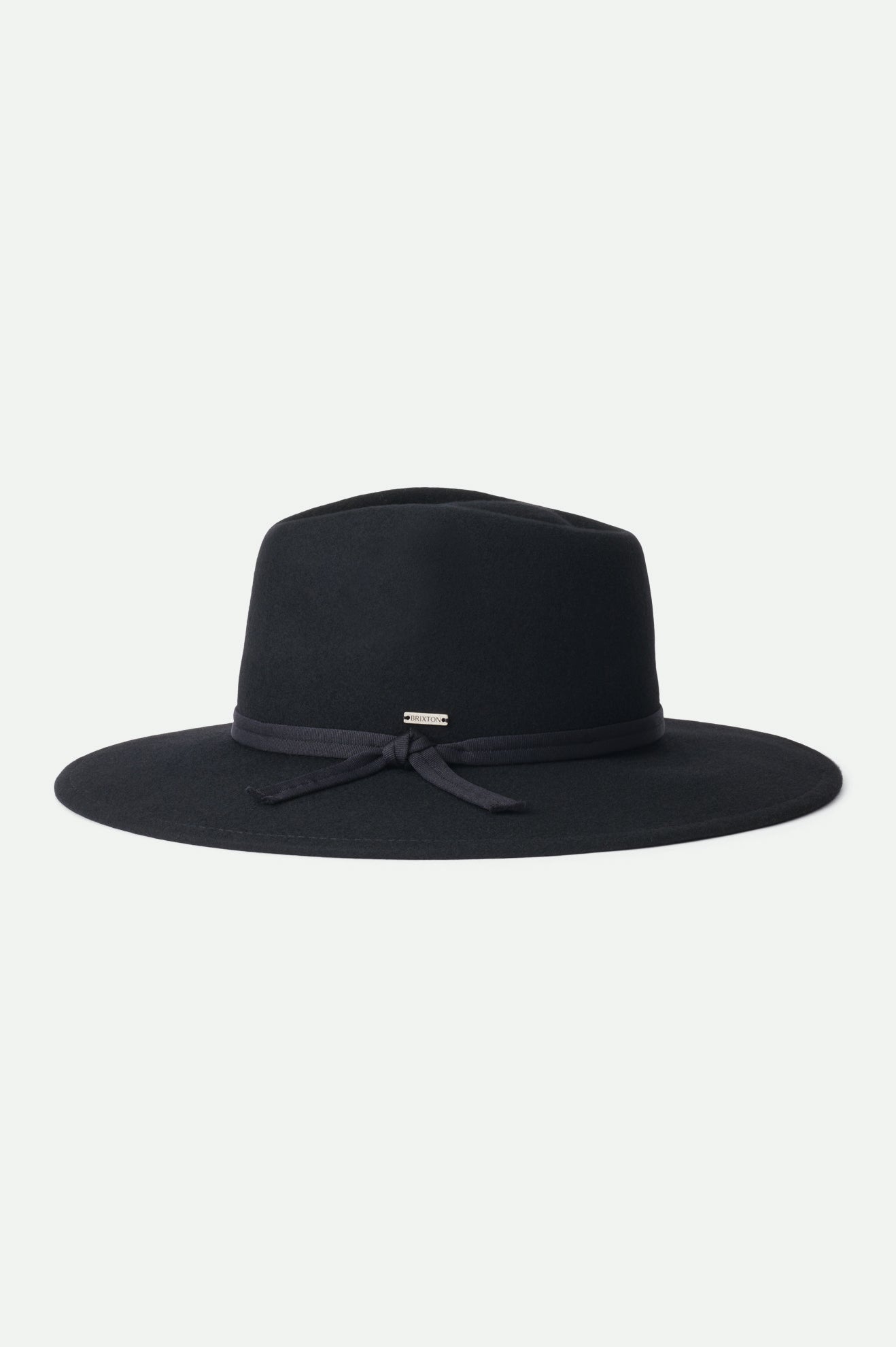 Back Laydown Image for Joanna Felt Packable Hat - Black