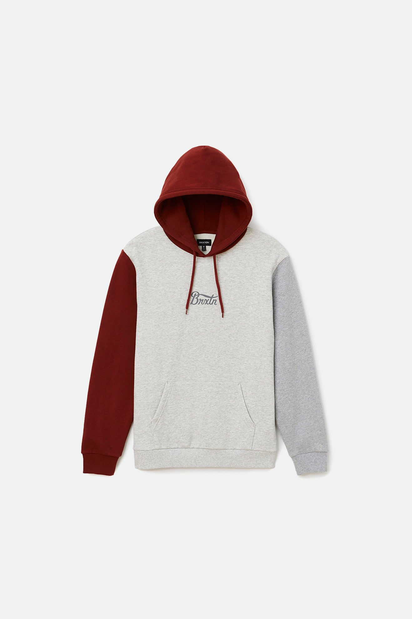 Men's Stith Hood - Heather Grey/Dark Brick - Front Side