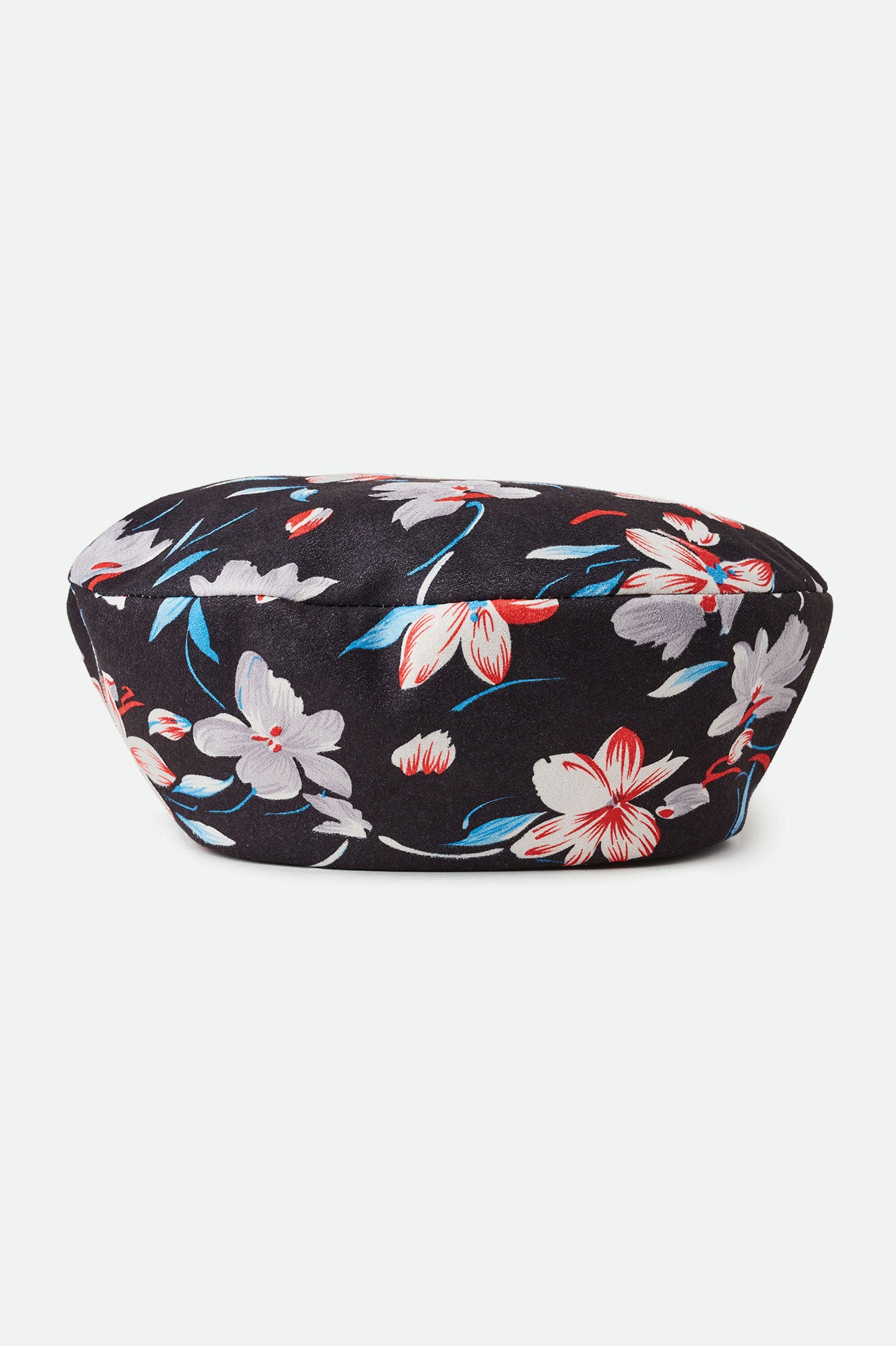Women's Audrey Beret - Black Floral - Front Side