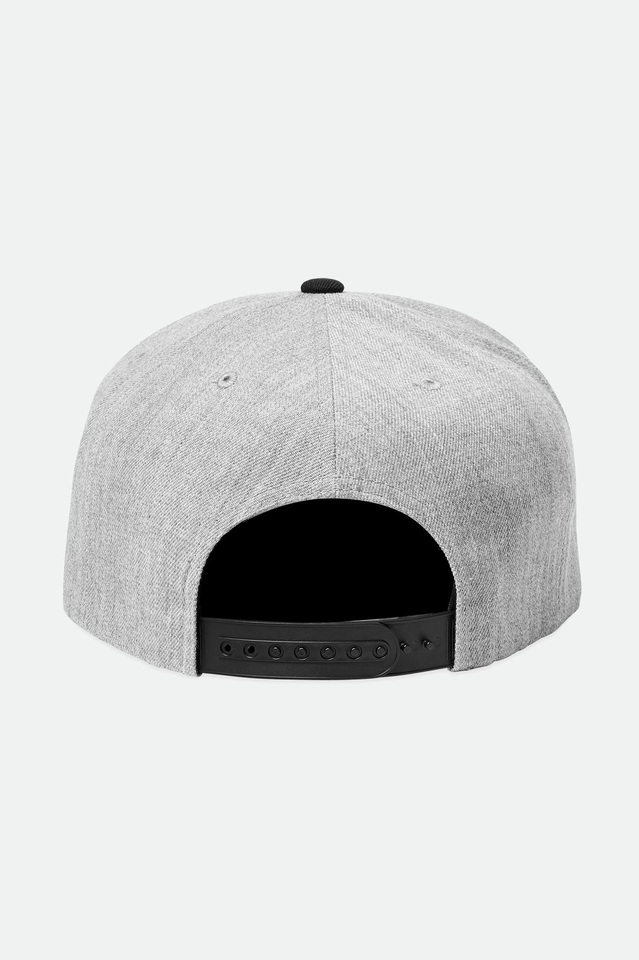 Brixton Men's Oath III Snapback - Light Heather Grey/Black | Back