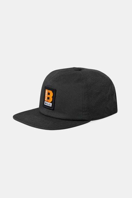 Brixton Men's Builders Coolmax MP Snapback - Washed Black | Profile