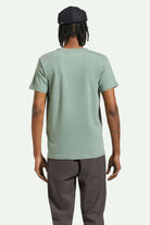 Men's Back Fit Image | Premium Cotton S/S Tailored T-Shirt - Laurel Wreath