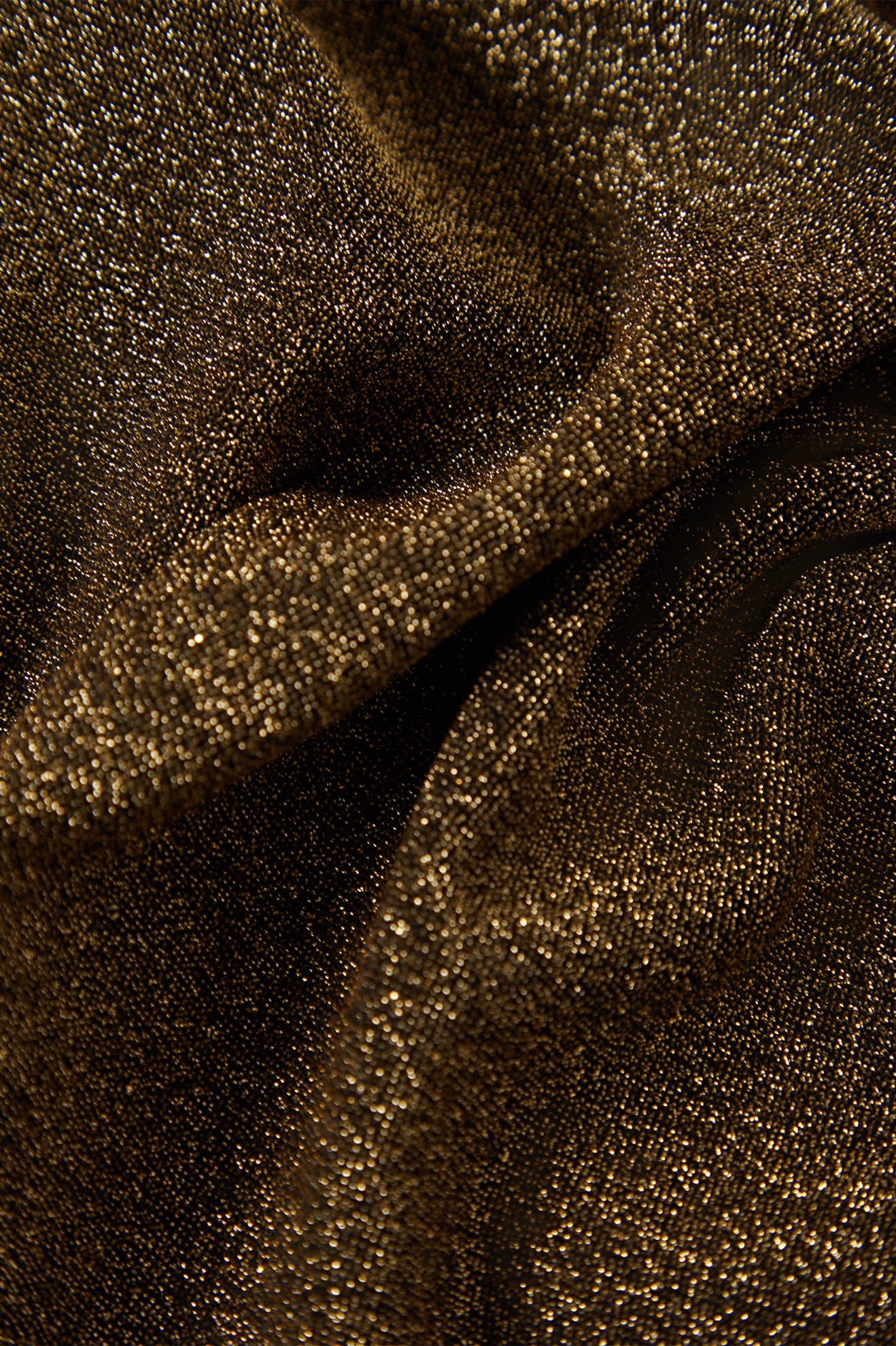 Women's Dolly Slim L/S Knit T-Shirt in the color Gold Metallic - Additional Laydown image