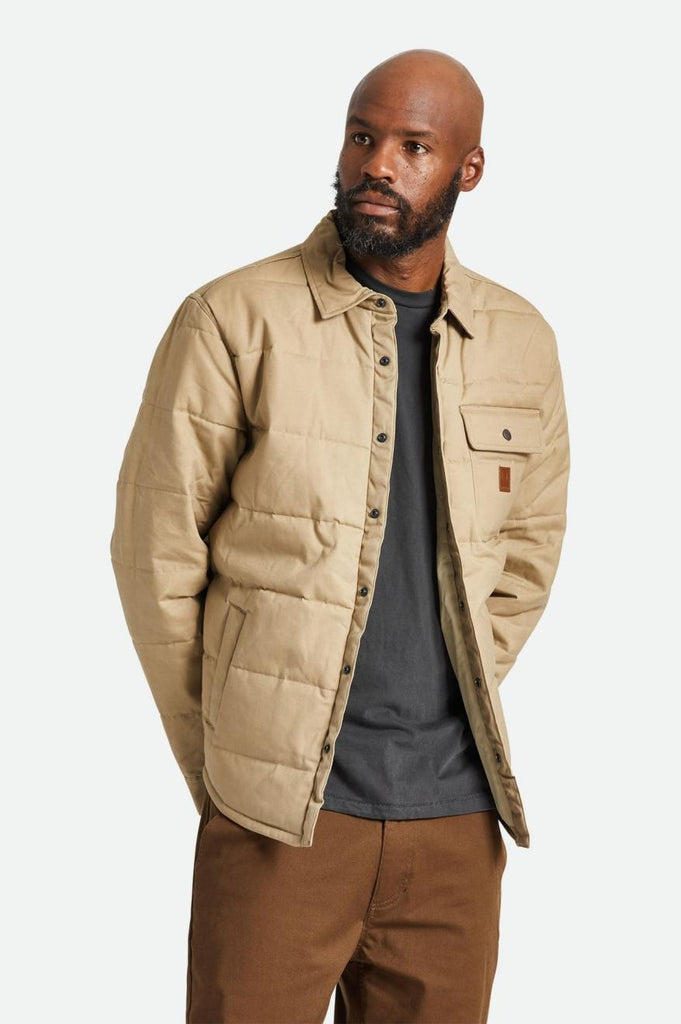 Men's Fit, Front View | Cass Waxed Canvas Jacket - Oatmeal