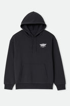 Men's Ewing Hood in the color Black - Front Product Laydown Image