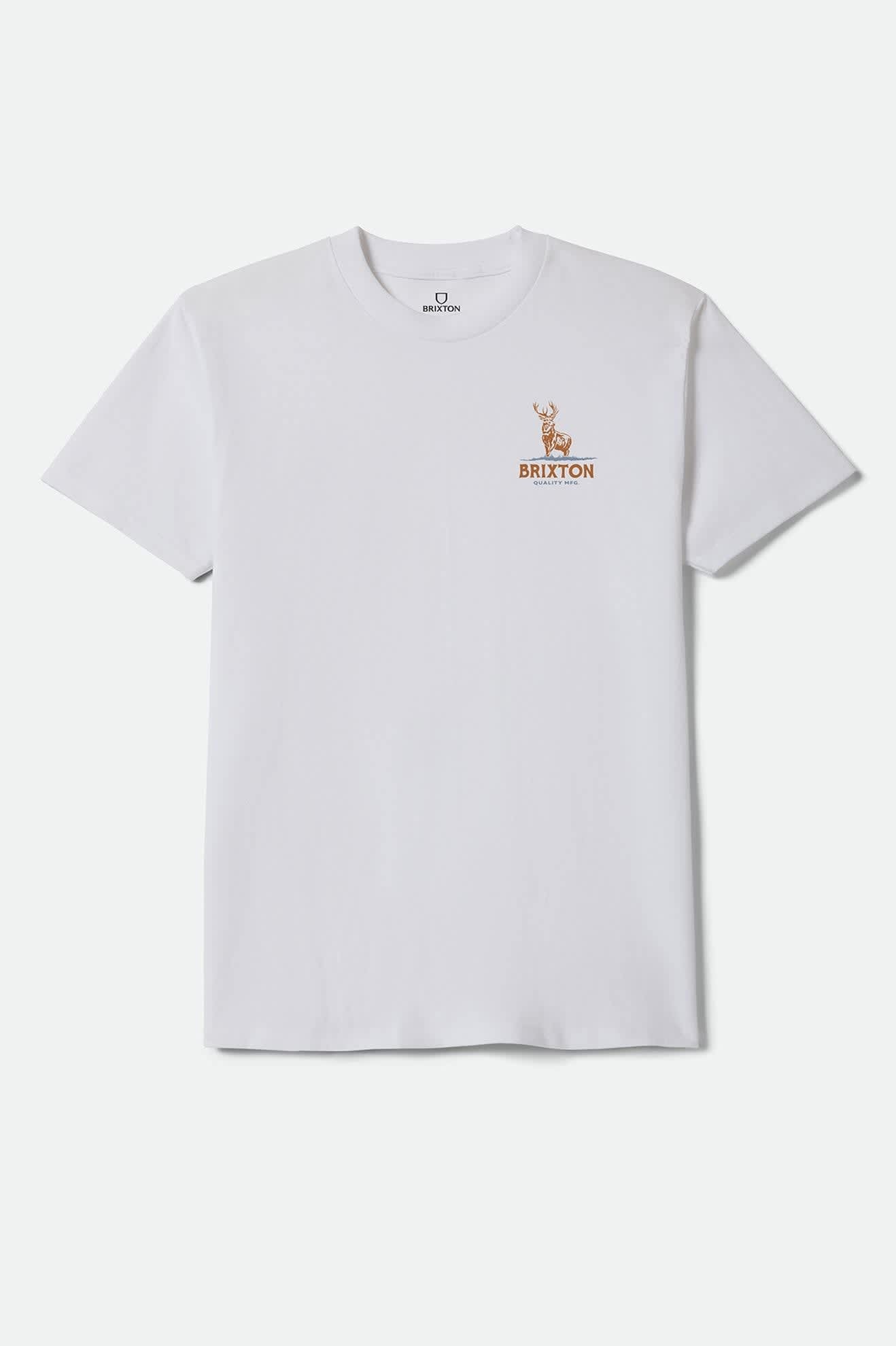 Men's Oakmont Standard T-Shirt in the color White - Front Product Laydown Image