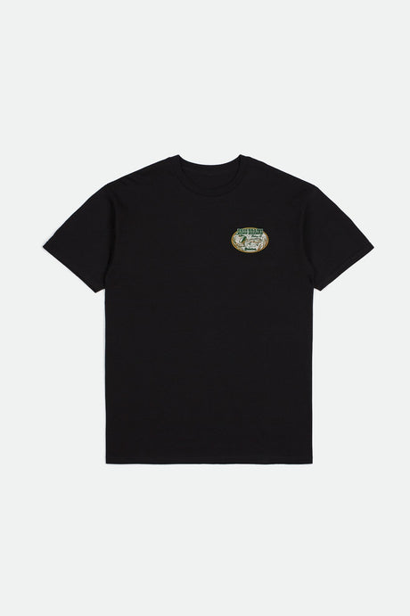 Brixton Men's Bass Brains Swim S/S Standard Tee - Black | Profile