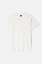 Men's Brixton Baseline Pocket T-Shirt in the color Off White Vintage Wash - Front Product Laydown Image