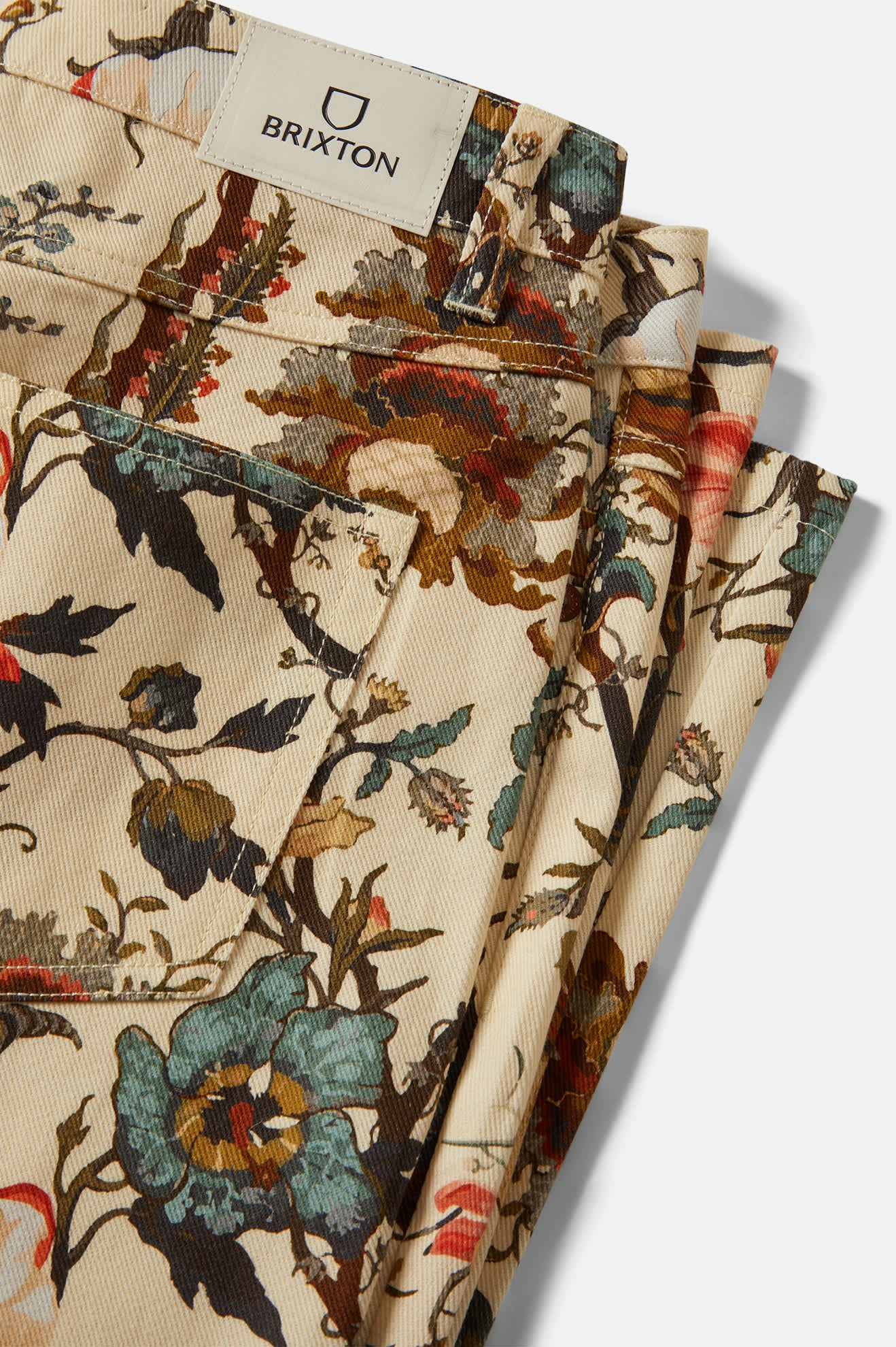 Women's Margo Cropped 5-Pocket Pant in the color Botanical Floral - Additional Laydown image