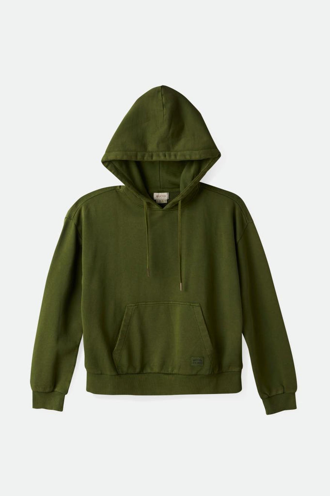 Brixton Women's Cross Loop French Terry Hoodie - Chive | Profile