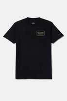 Men's Grade Standard T-Shirt in the color Black/Sunset/Grey Blue - Front Product Laydown Image