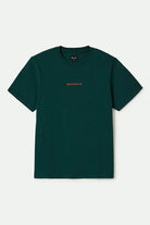 Men's Quality Embroidered Heavyweight S/S Standard T-Shirt in the color Deep Emerald Classic Wash - Front Product View
