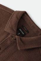 Men's Bowery Textured Twill Overshirt in the color Walnut Brown - Additional Laydown image