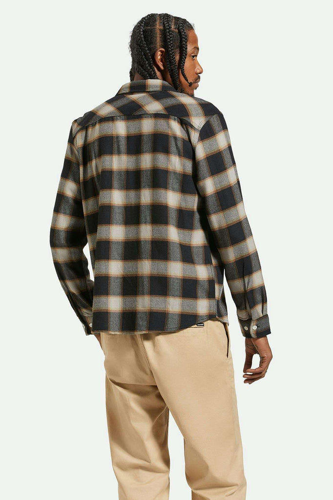 Back Fit Image | 20th Anniversary Bowery L/S Flannel - Black/Cream