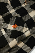 Men's Union Full Zip Flannel in the color Off White/Black - Additional Laydown image