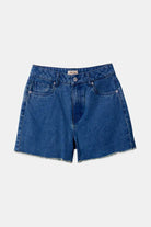 Brixton Women's Lomas Short - Vintage Indigo | Profile