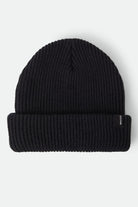 Unisex Chunky Heist Beanie in the color Black - Front Product Laydown Image