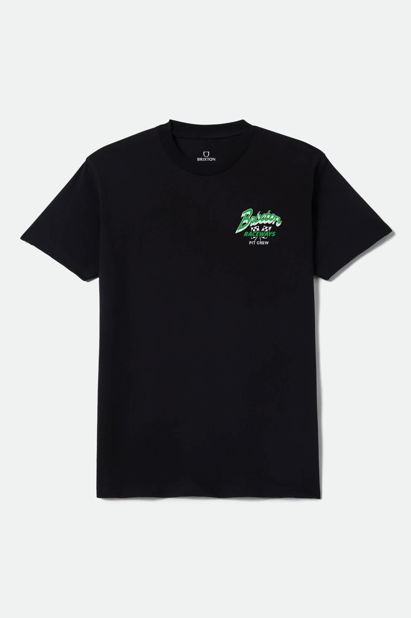 Men's Clemont Standard T-Shirt in the color Black - Front Product Laydown Image