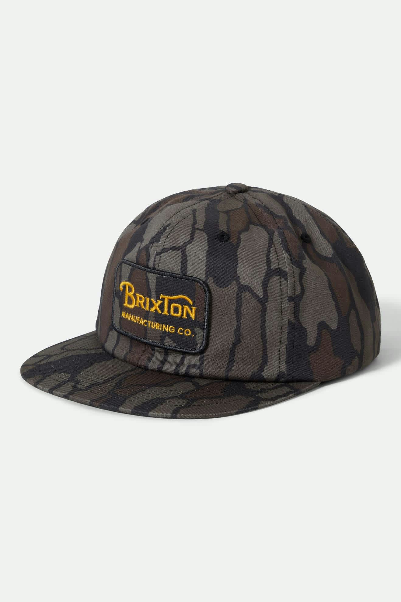 Unisex Grade Snapback in the color Bark Camo - Front Product View