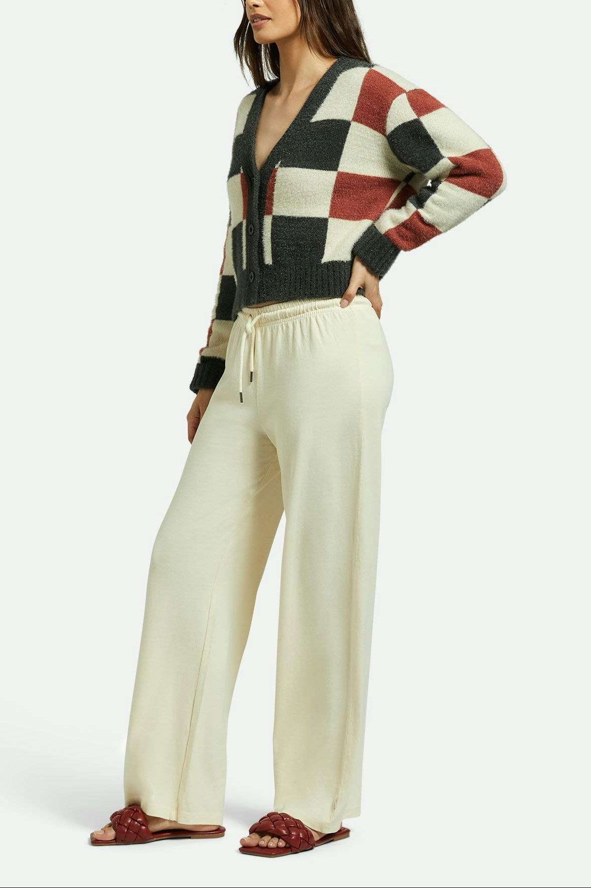 Women's Side Fit | Carefree Organic Garment Dye Lounge Pant - White Smoke