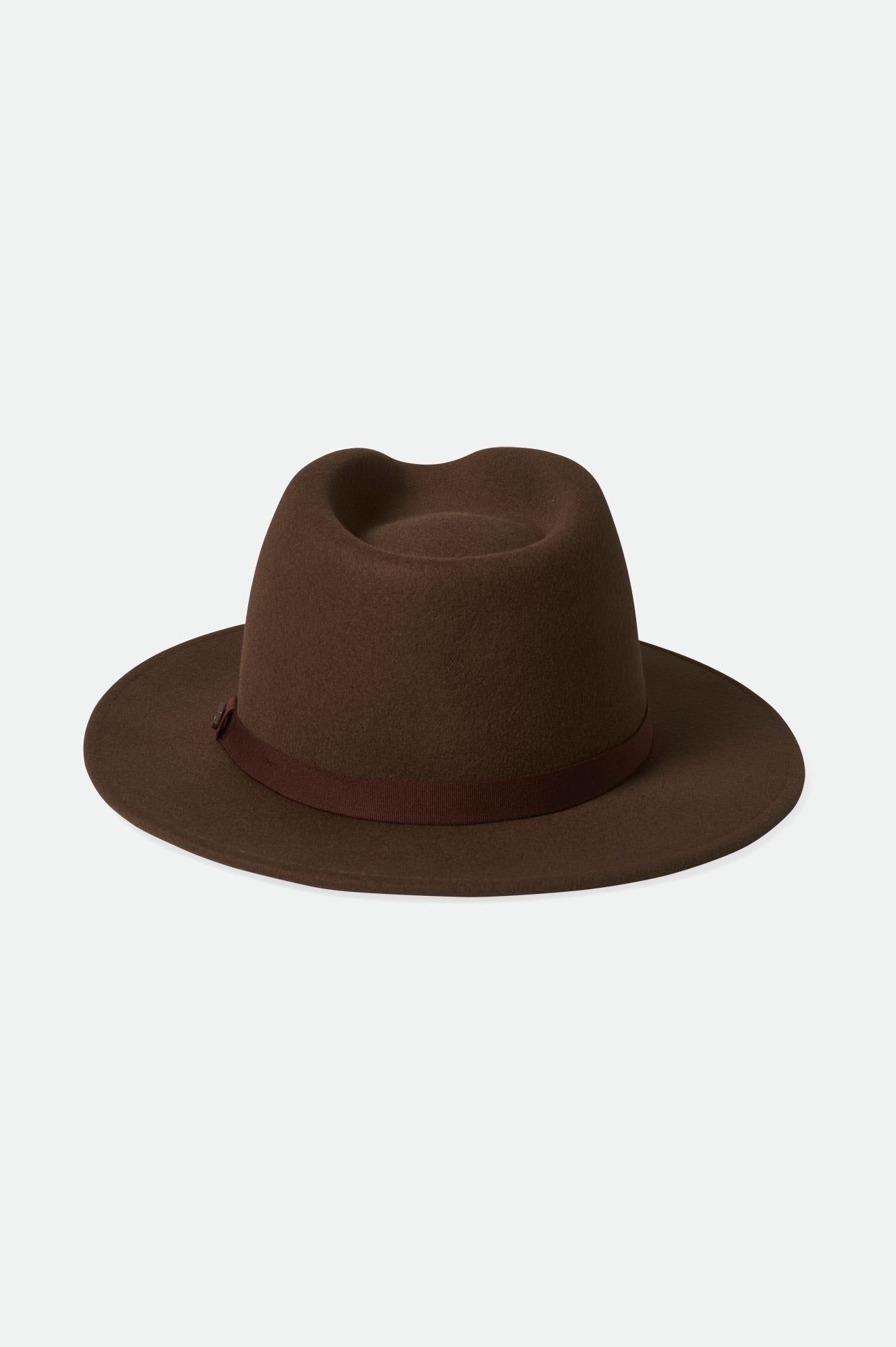 Brixton Unisex Messer Packable Fedora - Dark Earth | Back