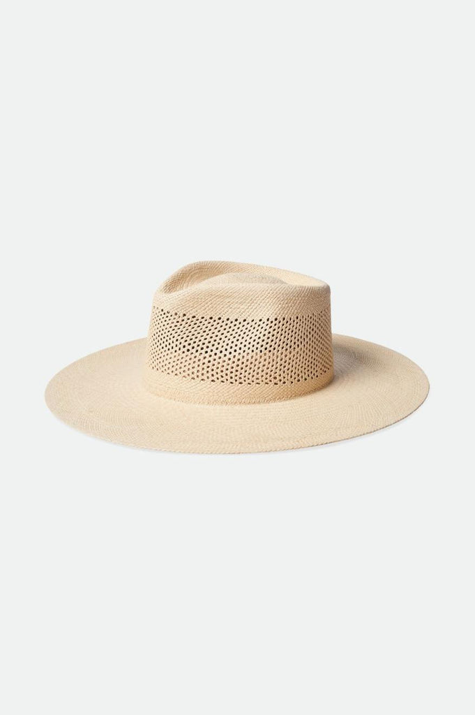 Brixton Women's Jo Panama Straw Rancher Hat - Catalina Sand | Profile