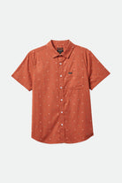 Brixton Men's Charter Print S/S Woven Shirt - Terracotta Pyramid | Profile