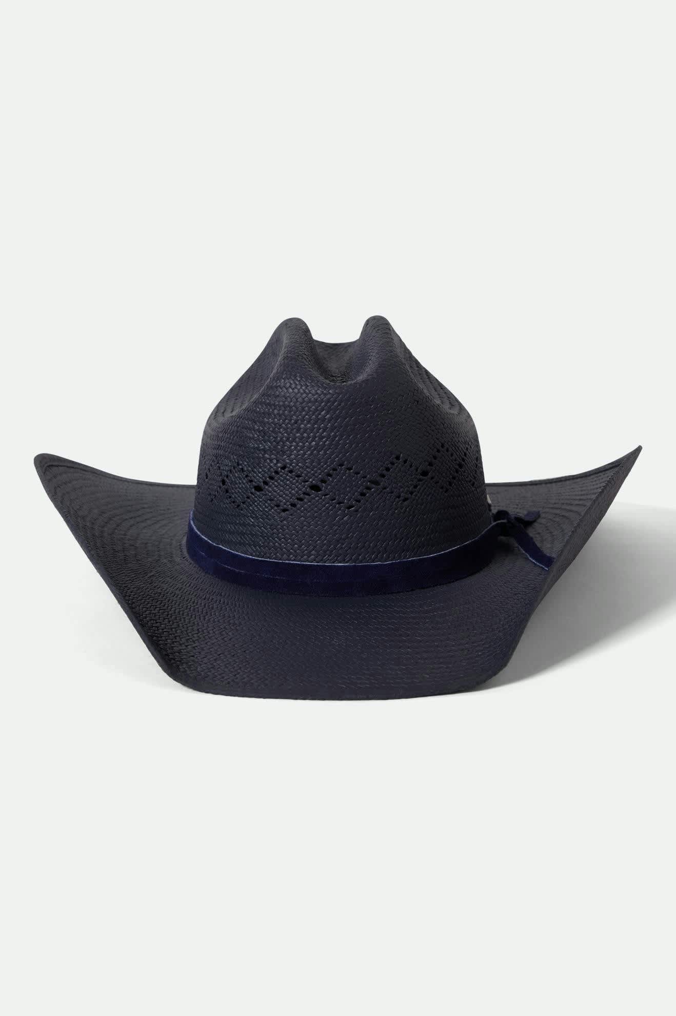 Unisex Laredo Panama Straw Cowboy Hat in the color Navy - Additional Laydown image