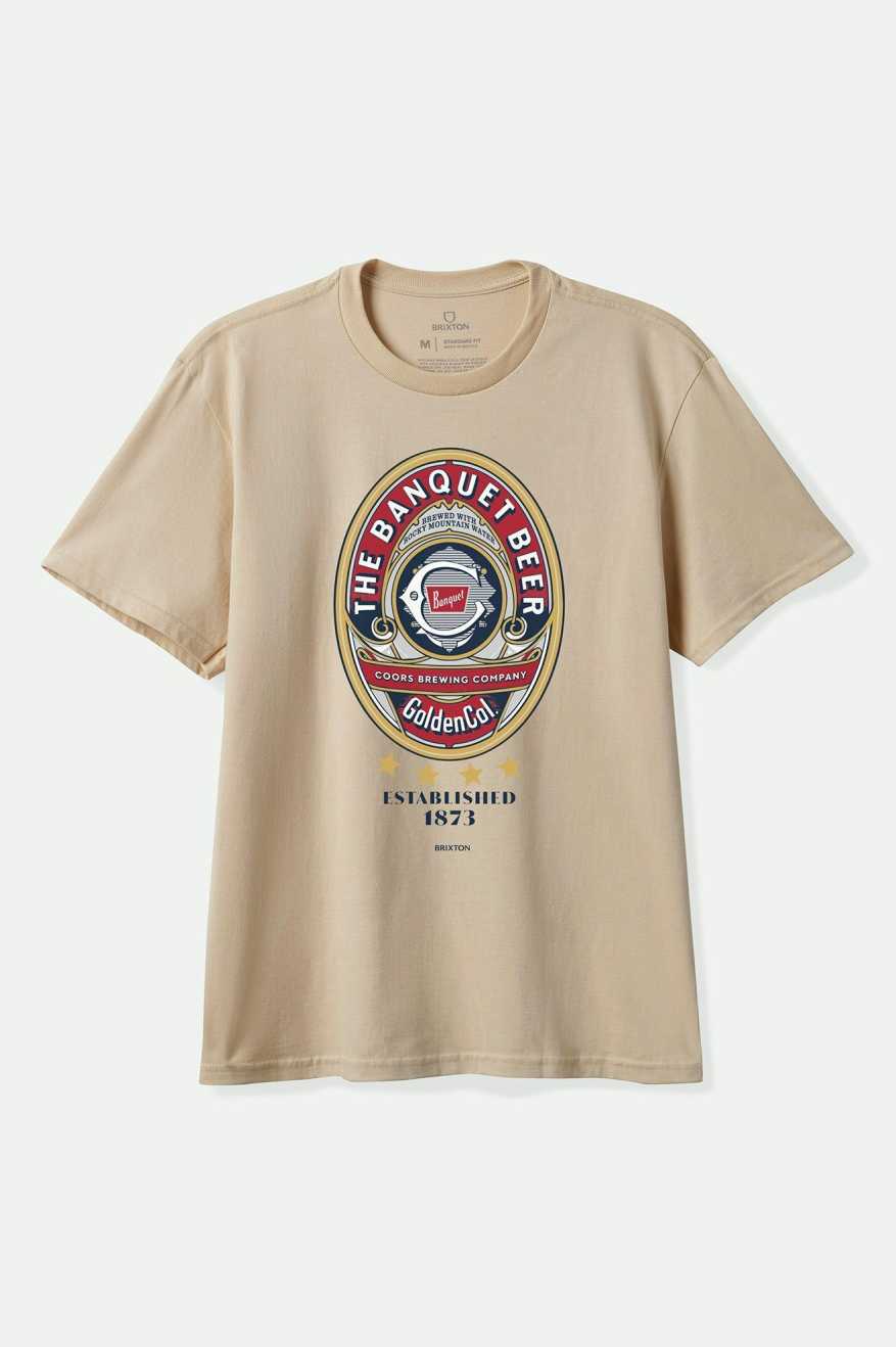Brixton Men's Coors Start Your Legacy Banquet S/S Standard T-Shirt - Cream | Profile