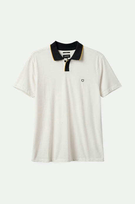 Brixton Men's Mod Flex S/S Polo - Off White/Black | Profile