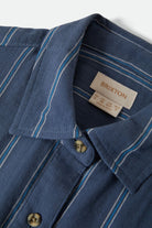 Women's Wandering L/S Overshirt in the color Berring Sea/White - Additional Laydown image