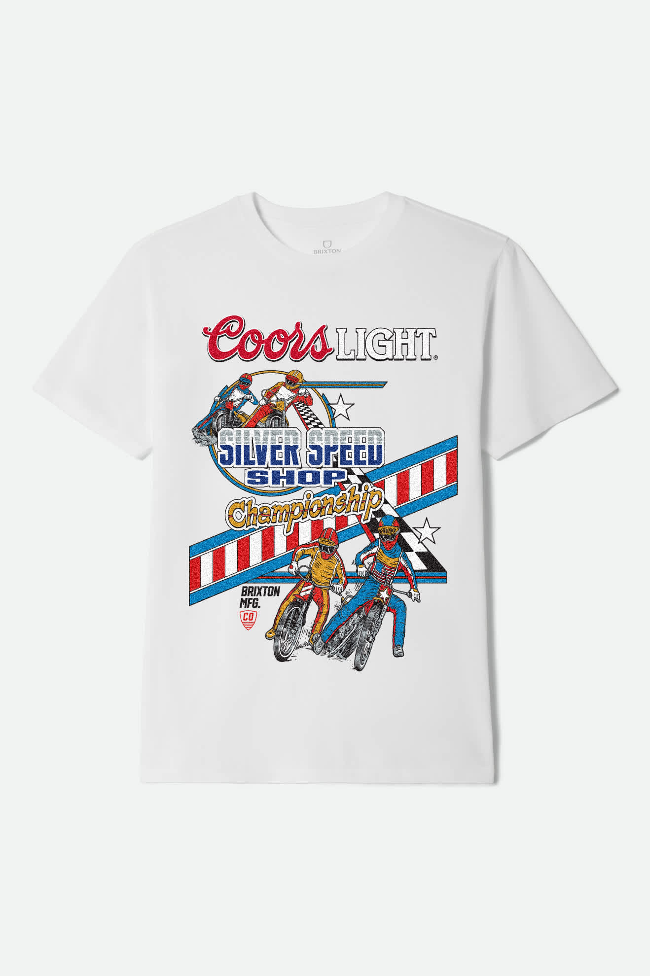 Men's Coors Light Berm S/S Standard T-Shirt in the color White - Front Product View