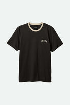 Brixton Men's Varsity Ringer T-Shirt - Washed Black Worn Wash | Main